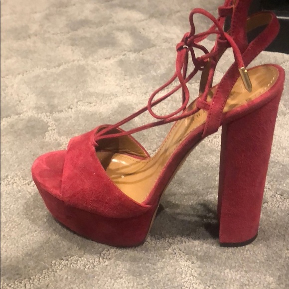 Aquazzura suede lace up platform - Picture 6 of 6